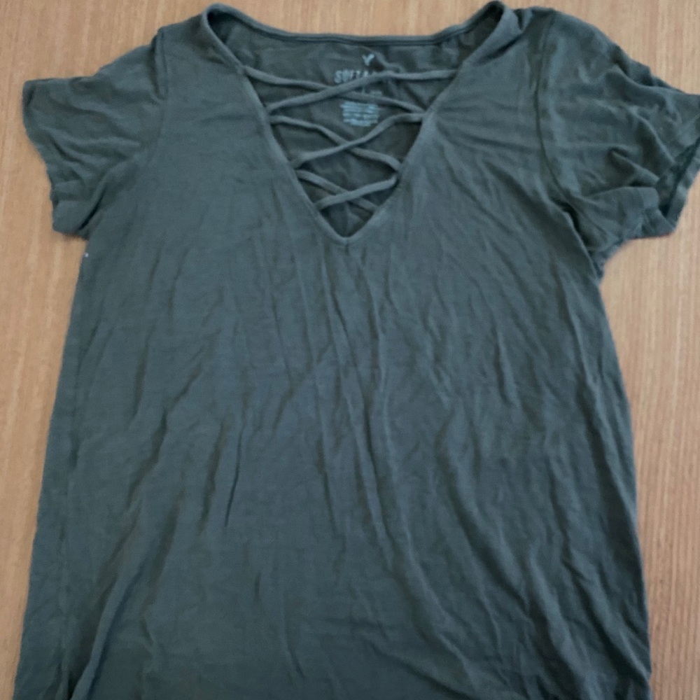 American Eagle Criss Cross V-Neck